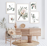 Australian Natives Gallery Art Print Set No.1-The Paper Tree-australia,australian,australian flower,Australian Native,australiana,botanical,eucalyptus,eucalyptus leaf,eucalyptus leaves,floral,flowers,green,gum,gum leaf,leaf,leaves,muted tone,native,native flower,neutral,portait,premium art print,Wall_Art,Wall_Art_Prints,wild flower,yellow