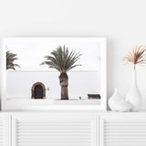 The Spanish Church-The Paper Tree-architecture,boho,building,church,hamptons,landscape,neutral,old building,palm,palm tree,premium art print,spain,spanish,travel,wall art,Wall_Art,Wall_Art_Prints,white