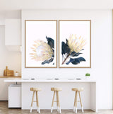 Set of 2 - Yellow Protea & No.2-The Paper Tree-art set,Artwork,Floral,floral artwork,floral print,flower,flower print,flower print sets,flowers,portrait,premium art print,protea,protea artwork,protea flower,protea flowers,protea print,set,wall art,Wall_Art,Wall_Art_Prints,wild flower,wild flowers,yellow,yellow flower