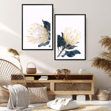 Set of 2 - Yellow Protea & No.2-The Paper Tree-art set,Artwork,Floral,floral artwork,floral print,flower,flower print,flower print sets,flowers,portrait,premium art print,protea,protea artwork,protea flower,protea flowers,protea print,set,wall art,Wall_Art,Wall_Art_Prints,wild flower,wild flowers,yellow,yellow flower