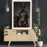 The Butterfly Queen-The Paper Tree-black,butterfly,eclectic,fantasy,female,gold,portrait,premium art print,unique,wall art,Wall_Art,Wall_Art_Prints,woman