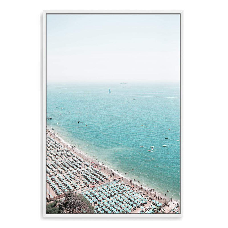 The Amalfi Coastline-The Paper Tree-amalfi,amalfi coast,beach,coast,coastal,hamptons,italian,italy,ocean,parasol,portrait,premium art print,sea,seascape,seasside,umbrella,view,wall art,Wall_Art,Wall_Art_Prints
