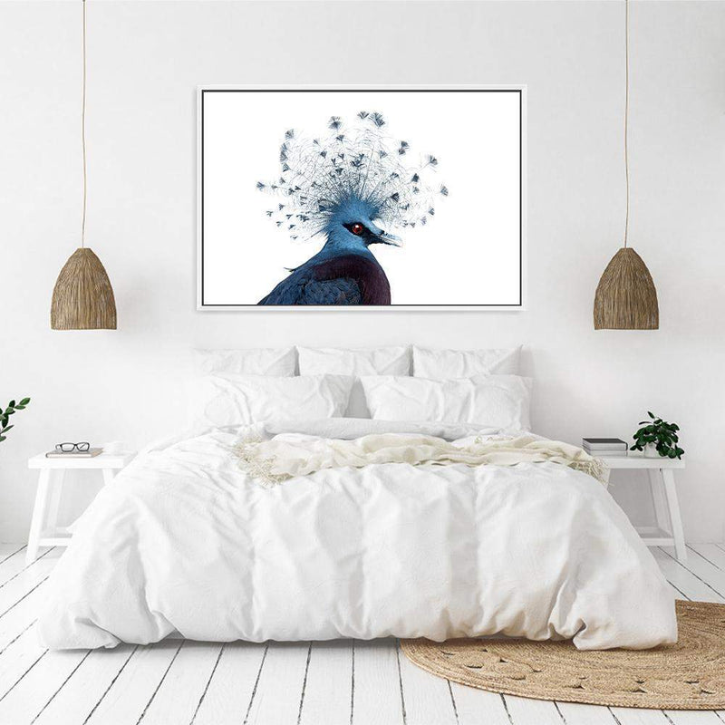 Victoria Crowned Pigeon-The Paper Tree-animal,bird,birds,blue,hamptons,landscape,pigeon,premium art print,victoria crowned pigeon,wall art,Wall_Art,Wall_Art_Prints