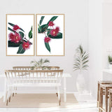 Set of 2 - Eucalyptus Flower & No.2-The Paper Tree-Artwork,australian native,botanical,botanical art print,coastal,eucalyptus,eucalyptus leaves,Floral,flowers,gift,green,leaf,leaves,Muted Eucalyptus Art Print,native,native art print,native flowers,portrait,premium art print,red,red flower,wall art,Wall_Art,Wall_Art_Prints,white,wild flowers