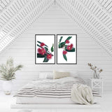 Set of 2 - Eucalyptus Flower & No.2-The Paper Tree-Artwork,australian native,botanical,botanical art print,coastal,eucalyptus,eucalyptus leaves,Floral,flowers,gift,green,leaf,leaves,Muted Eucalyptus Art Print,native,native art print,native flowers,portrait,premium art print,red,red flower,wall art,Wall_Art,Wall_Art_Prints,white,wild flowers