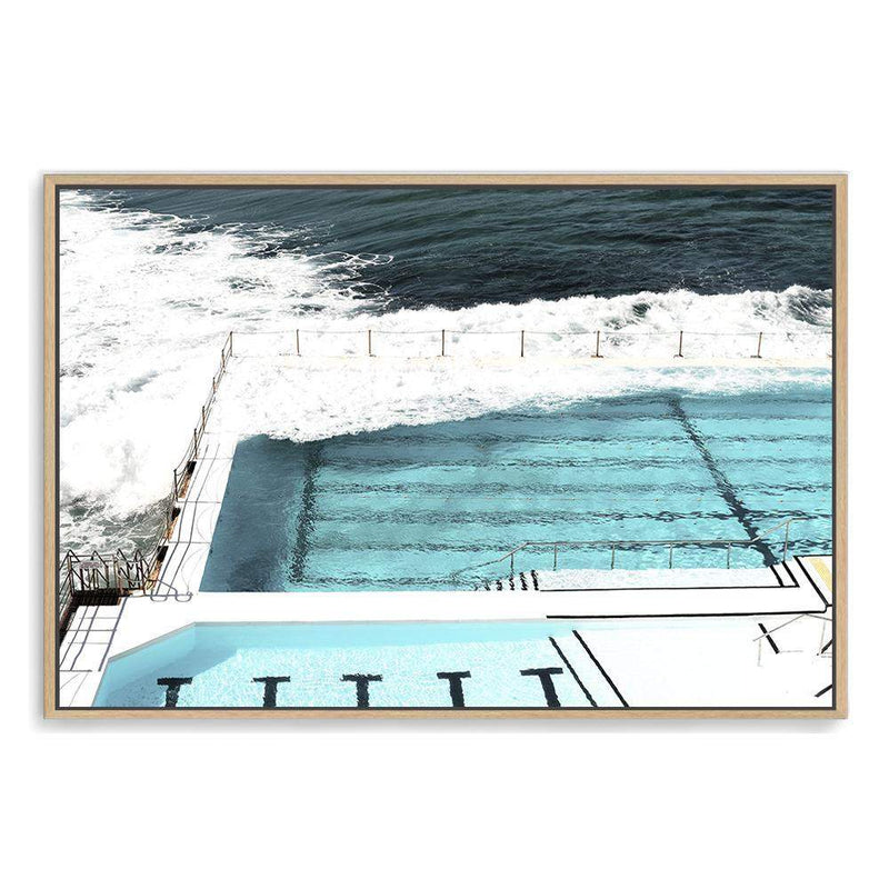 Bondi Beach Ocean Pool-The Paper Tree-australia,australian,australian beach,beach,blue,bondi,bondi beach,bondi pool,coast,coastal,famous,hamptons,landscape,ocean,ocean pool,pool,premium art print,teal,wall art,Wall_Art,Wall_Art_Prints