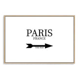Paris This Way-The Paper Tree-arrow,black & white,black and white,direction,directional,FASHION,france,french,landscape,monochrome,neutral,paris,parisian,premium art print,text,typography,wall art,Wall_Art,Wall_Art_Prints