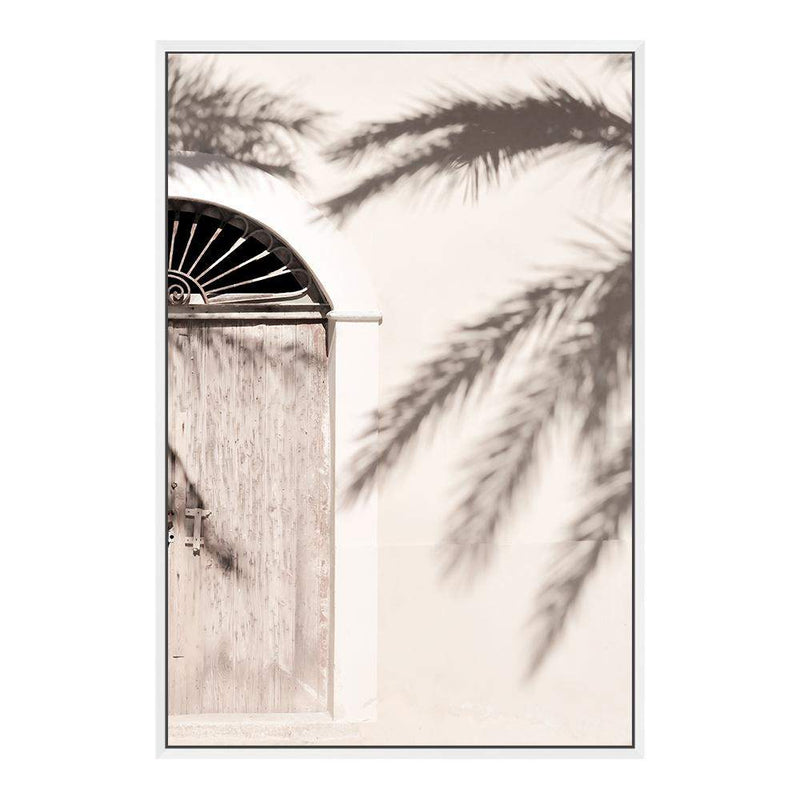 Boho Timber Door-The Paper Tree-architectural,ARCHITECTURE,boho,coastal palm,date palm,DOOR,greek door,minimalist,moroccan,MOROCCAN DOOR,morocco,neutral,PALM,palm frond,palm fronds,PALM TREE,palm trees,PALMS,portrait,premium art print,scandi,tan,timber,wall art,Wall_Art,Wall_Art_Prints,white,wooden door