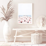 Amalfi Beach View | Amalfi Coast-The Paper Tree-amalfi,amalfi coast,beach,blue,boho,coast,coastal,hamptons,italian beach,italy,ocean,orange,parasol,peach,pink,portrait,premium art print,sea,umbrella,wall art,Wall_Art,Wall_Art_Prints