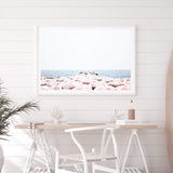 Amalfi Umbrellas | Amalfi Coast-The Paper Tree-amalfi,amalfi coast,beach,blue,boho,coast,coastal,hamptons,italian beach,italy,landscape,ocean,orange,parasol,peach,pink,premium art print,sea,umbrella,wall art,Wall_Art,Wall_Art_Prints