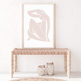 Neutral Beige Figure-The Paper Tree-abstract,beige,blue nudes,blush,boho,female figure,figure,hamptons,lady,Matisse,modern,neutral,nu bleu,pink,portrait,premium art print,wall art,Wall_Art,Wall_Art_Prints