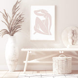 Neutral Beige Figure-The Paper Tree-abstract,beige,blue nudes,blush,boho,female figure,figure,hamptons,lady,Matisse,modern,neutral,nu bleu,pink,portrait,premium art print,wall art,Wall_Art,Wall_Art_Prints