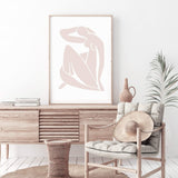 Neutral Beige Figure-The Paper Tree-abstract,beige,blue nudes,blush,boho,female figure,figure,hamptons,lady,Matisse,modern,neutral,nu bleu,pink,portrait,premium art print,wall art,Wall_Art,Wall_Art_Prints