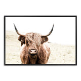 Harvey The Highland Cow-The Paper Tree-animal,bull,cattle,cow,harvey,highland bull,highland cattle,highland cow,landscape,nature,orange,premium art print,TAN,wall art,Wall_Art,Wall_Art_Prints