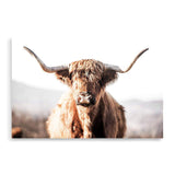Harrison The Highland Cow-The Paper Tree-animal,bull,cattle,cow,harrison,highland bull,highland cattle,highland cow,landscape,nature,orange,premium art print,TAN,wall art,Wall_Art,Wall_Art_Prints