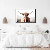 Harrison The Highland Cow-The Paper Tree-animal,bull,cattle,cow,harrison,highland bull,highland cattle,highland cow,landscape,nature,orange,premium art print,TAN,wall art,Wall_Art,Wall_Art_Prints
