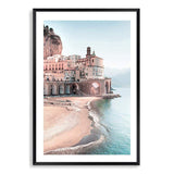 Amalfi Coast-The Paper Tree-amailfi coastline,amalfi,amalfi coast,Art_Prints,Artwork,BEACH,blue,boho,coastal,COASTAL ART,destination,Italy,pastel,pink,portrait,premium art print,seascape,teal,wall art,wall art print,wall art prints,Wall_Art,Wall_Art_Prints