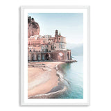 Amalfi Coast-The Paper Tree-amailfi coastline,amalfi,amalfi coast,Art_Prints,Artwork,BEACH,blue,boho,coastal,COASTAL ART,destination,Italy,pastel,pink,portrait,premium art print,seascape,teal,wall art,wall art print,wall art prints,Wall_Art,Wall_Art_Prints