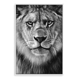 Leo The Lion II-The Paper Tree-africa,african,african animal,African animals,animals,Art_Prints,Artwork,black,black & white,black and white,boho,Designer,hand painted,leo,lion,monochrome,portrait,premium art print,wall art,Wall_Art,Wall_Art_Prints