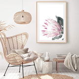 Dusty Pink Protea-The Paper Tree-dusty pink,floral,floral artwork,flower,flowers,green,pink,pink flower,pink protea,portrait,protea,protea art,protea artwork,protea flower,protea flowers,wall art,Wall_Art,Wall_Art_Prints