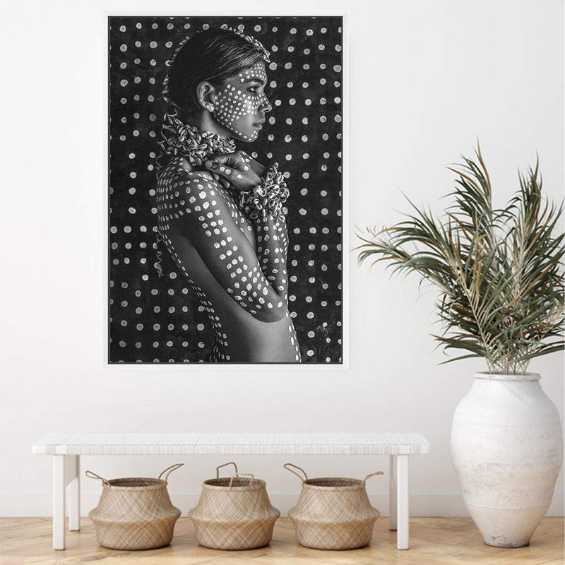Boho Tribal Woman II-The Paper Tree-Artwork,black,black & White,black and white,bohemian,boho,gypsy,gypsy woman,monochrome,portrait,premium art print,tribal,wall art,Wall_Art,Wall_Art_Prints