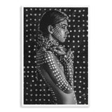 Boho Tribal Woman II-The Paper Tree-Artwork,black,black & White,black and white,bohemian,boho,gypsy,gypsy woman,monochrome,portrait,premium art print,tribal,wall art,Wall_Art,Wall_Art_Prints