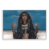 Moroccan Gypsy Woman-The Paper Tree-Artwork,blue,boho,GYPSY,GYPSY WOMAN,landscape,moroccan,morocco,premium art print,TRIBAL,TRIBAL WOMAN,wall art,Wall_Art,Wall_Art_Prints