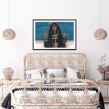 Moroccan Gypsy Woman-The Paper Tree-Artwork,blue,boho,GYPSY,GYPSY WOMAN,landscape,moroccan,morocco,premium art print,TRIBAL,TRIBAL WOMAN,wall art,Wall_Art,Wall_Art_Prints