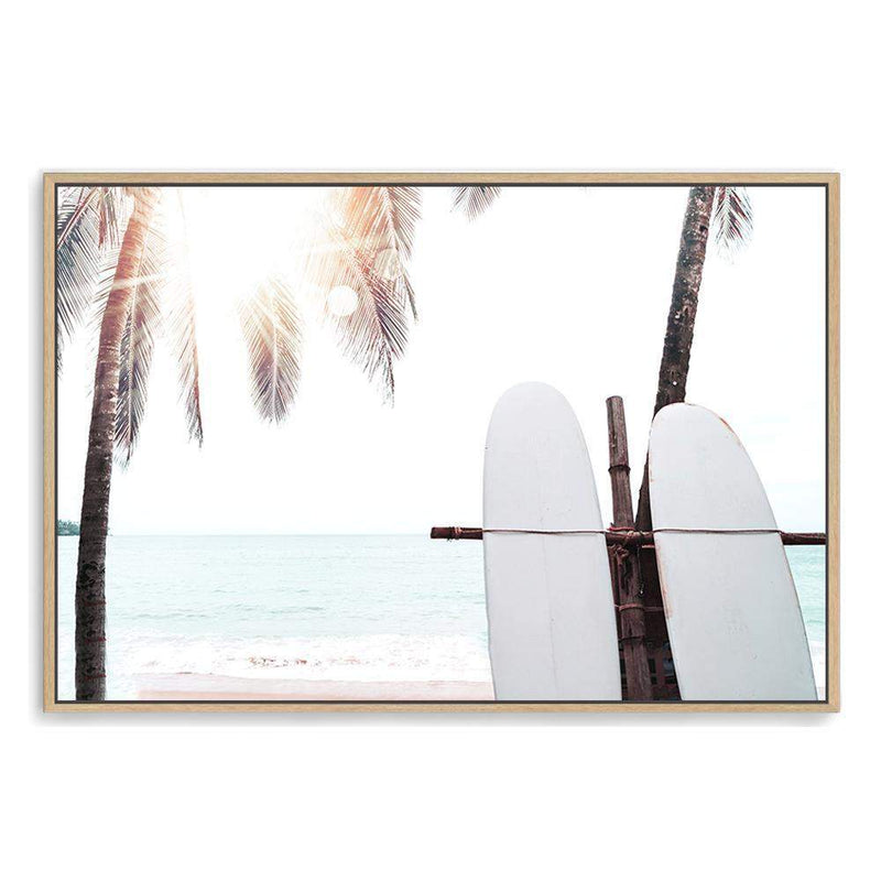 Surfers Sunset-The Paper Tree-beach,boho,coast,coastal,hamptons,landscape,neutral,premium art print,sand,shore,surf,surf board,surfer,wall art,Wall_Art,Wall_Art_Prints,wood