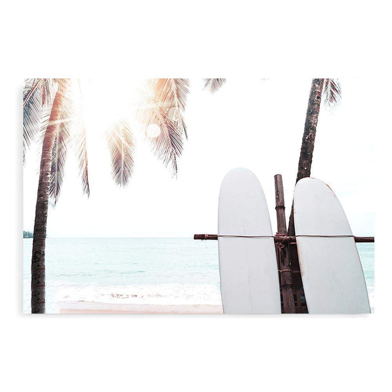 Surfers Sunset-The Paper Tree-beach,boho,coast,coastal,hamptons,landscape,neutral,premium art print,sand,shore,surf,surf board,surfer,wall art,Wall_Art,Wall_Art_Prints,wood