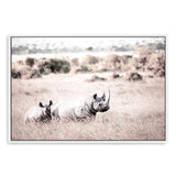 Rhinos-The Paper Tree-Africa,African,Animal,Animals,boho,nature,neutral,premium art print,rhino,wall art,Wall_Art,Wall_Art_Prints