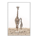 Giraffe Mother & Calf-The Paper Tree-africa,african,animal,boho,giraffe,maternal,nature,neutral,portrait,premium art print,wall art,Wall_Art,Wall_Art_Prints