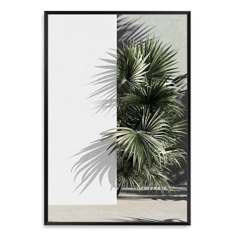 Palms Edge-The Paper Tree-abstract,america,architecture,boho,building,green,hamptons,lines,minimalist,palm frond,palm springs,plam,plam tree,portrait,premium art print,retro,scandi,vintage,wall art,Wall_Art,Wall_Art_Prints,white