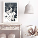 Palm Fronds-The Paper Tree-bismark palm,black & white,blue,boho,botanical,hamptons,leaf,minimalist,monochrome,palm,palm frond,palm tree,portrait,premium art print,scandi,wall art,Wall_Art,Wall_Art_Prints