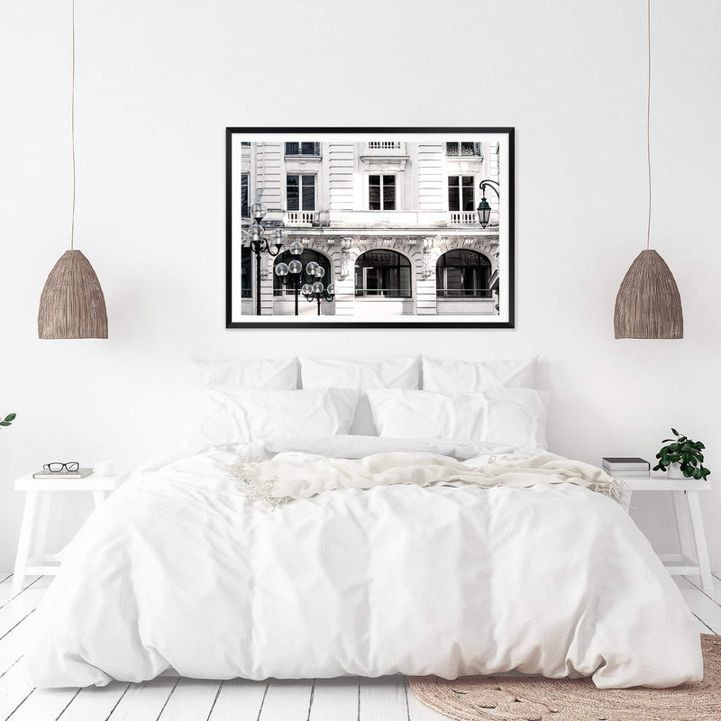 The French Terrace-The Paper Tree-architecture,balcony,building,european,france,french,landscape,minimalist,neutral,paris,premium art print,terrace,wall art,Wall_Art,Wall_Art_Prints