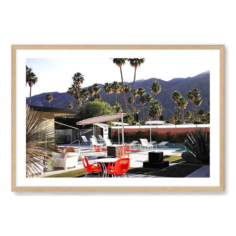 Palm Springs Resort-The Paper Tree-architecture,building,hotel,motel,muted tone,palm,palm springs,palm tree,pool,premium art print,resort,retro,slim Aarons,spa,vintage,wall art,Wall_Art,Wall_Art_Prints