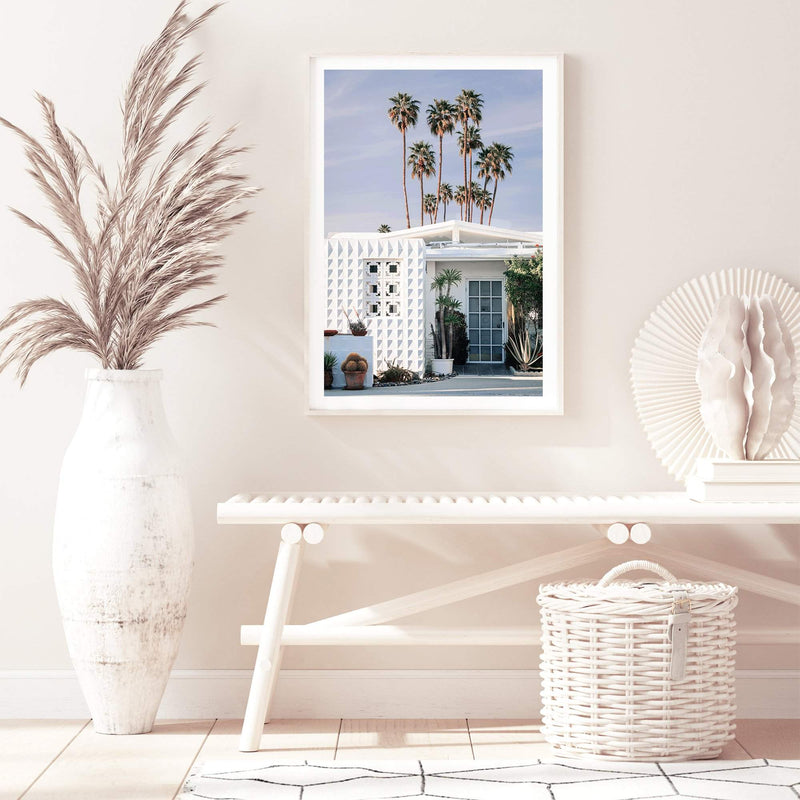The Palm Springs Property-The Paper Tree-architecture,building,california,house,mid century,midcentury,palm,palm springs,portrait,premium art print,property,retro,slim aarons,wall art,Wall_Art,Wall_Art_Prints