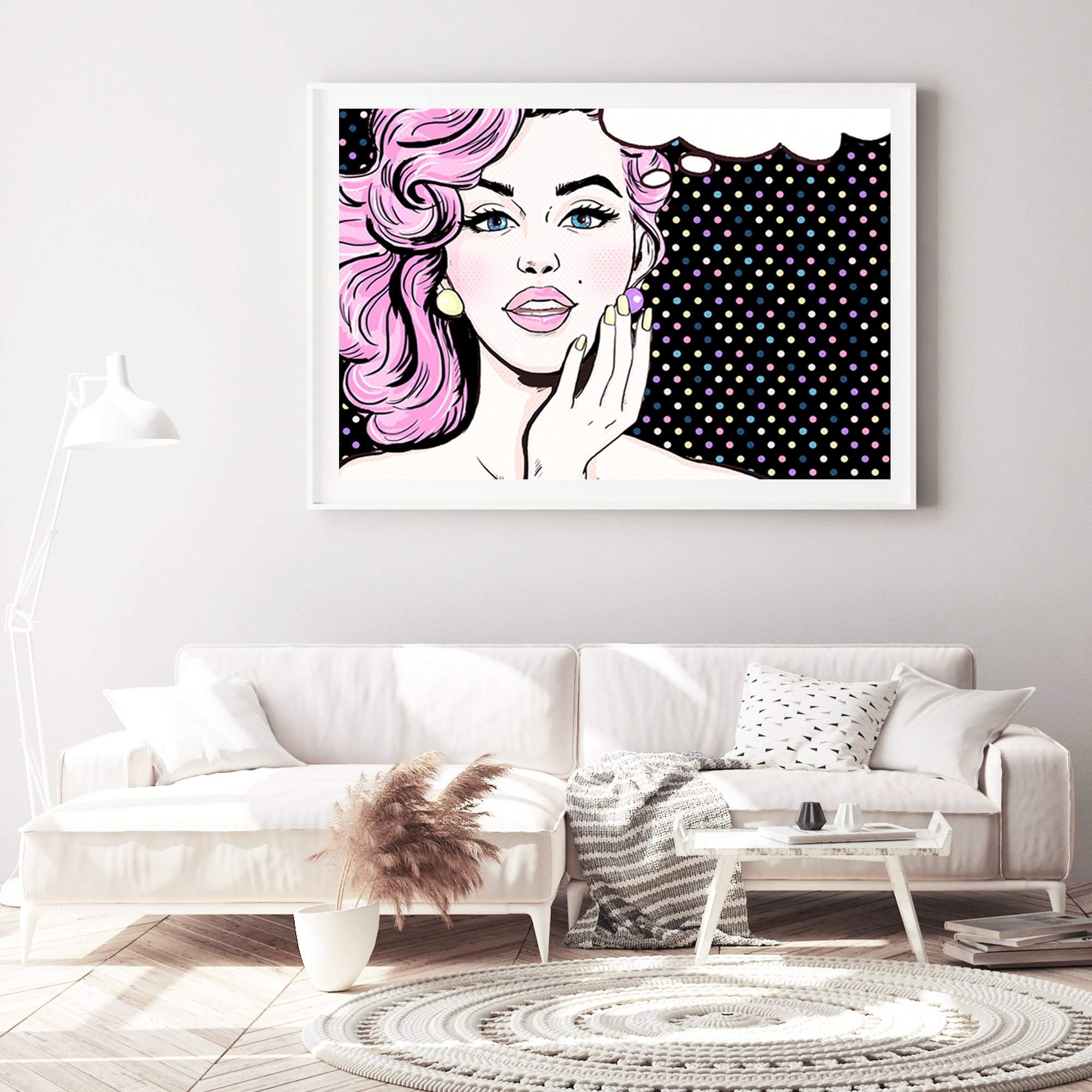 Beautifully Pink Pop Art Print, Framed Wall Art & Canvas Print – The ...