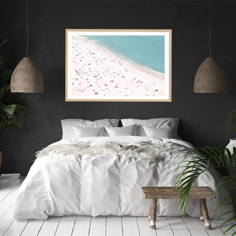 The Beach-The Paper Tree-beach,busy beach,coast,coastal,hamptons,landscape,ocean,premium art print,sand,shore,wall art,Wall_Art,Wall_Art_Prints