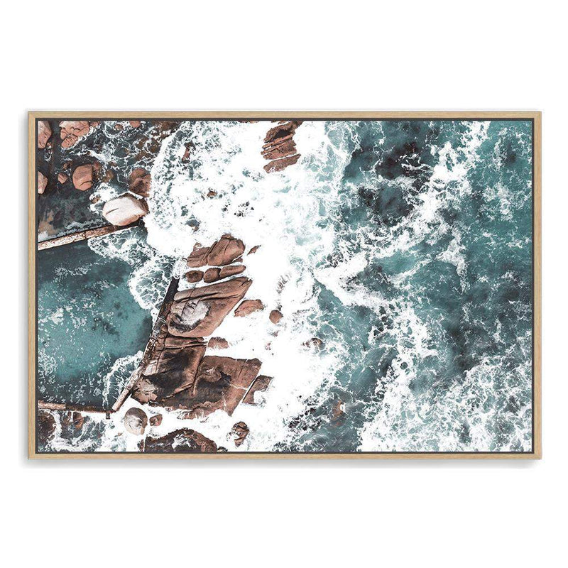 The Ocean Rock Pool-The Paper Tree-africa,beach,coast,coastal,hamptons,landscape,ocean,ocean pool,pool,premium art print,rocks,sea,seascape,seaside,shore,teal,wall art,Wall_Art,Wall_Art_Prints,water,waves