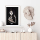 African Tribal Woman-The Paper Tree-african,african queen,BLACK,feature female,female,painted tribal woman,painted woman,portrait,premium art print,TRIBAL,TRIBAL WOMAN,wall art,Wall_Art,Wall_Art_Prints,woman