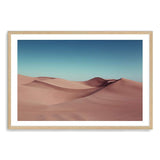 Desert Sand Dunes-The Paper Tree-Art_Prints,Artwork,blue,boho,burnt orange,Californian desert,desert,Designer,horizon,landscape,moroccan,moroccan desert,morocco,orange,premium art print,sand dunes,TAN,wall art,Wall_Art,Wall_Art_Prints