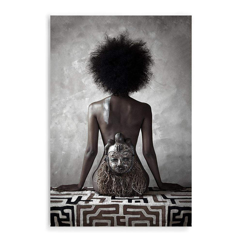 African Beauty-The Paper Tree-africa,african,boho,feature female,female,naked,painted woman,portrait,premium art print,queen,tribal,tribal woman,wall art,Wall_Art,Wall_Art_Prints,woman,women