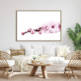 Cherry Blossom II-The Paper Tree-bloom,blossom,botanical,cherry blossom,eucalyptus leaves,floral,flower,landscape,pink,premium art print,wall art,Wall_Art,Wall_Art_Prints