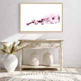 Cherry Blossom II-The Paper Tree-bloom,blossom,botanical,cherry blossom,eucalyptus leaves,floral,flower,landscape,pink,premium art print,wall art,Wall_Art,Wall_Art_Prints