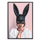 The Secret Bunny II-The Paper Tree-beautiful woman,boho,bunny mask,feature art,feature female,female,mask,painted,painted print,painting,portriat,premium art print,wall art,Wall_Art,Wall_Art_Prints,woman