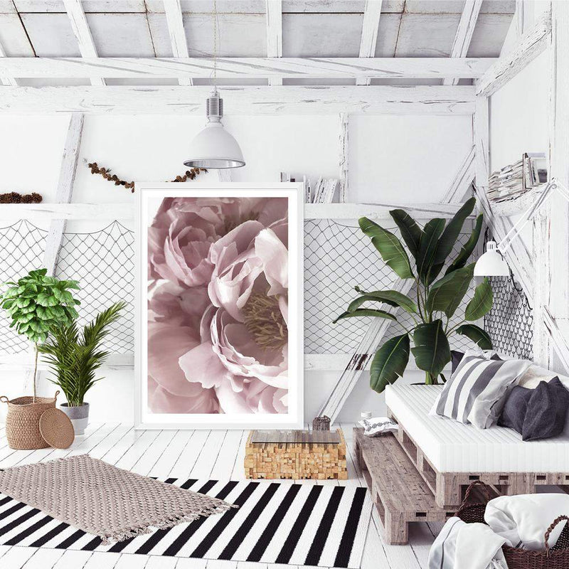 Dusty Pink Peonies Floral II-The Paper Tree-dusty pink,feminine,floral,flower,french,muted tone,pastel,pastel pink,peonies,peony,petal,pink,portrait,premium art print,wall art,Wall_Art,Wall_Art_Prints