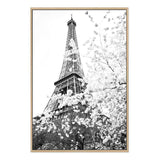 Paris in Spring II-The Paper Tree-architecture,black & white,BLACK AND WHITE,cherry blossom,cherry tree,city,eiffel tower,floral,flower,france,french,monochrome,paris,portrait,premium art print,romantic,spring,view,wall art,Wall_Art,Wall_Art_Prints