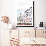 Positano Sunset-The Paper Tree-amalfi,amalfi coast,boho,europe,hamptons,italian city,italy,ocean,peach,portrait,positano,positano sunset,premium art print,sunset,travel,wall art,Wall_Art,Wall_Art_Prints