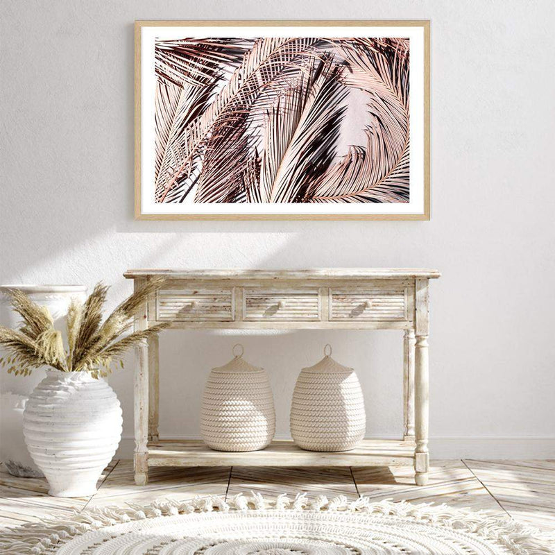 Champagne Palms-The Paper Tree-abstract,boho,botanical,champagne,dried,fronds,landscape,lead,leaves,natural,neutral,palm,palm fronds,palms,premium art print,TAN,wall art,Wall_Art,Wall_Art_Prints,white